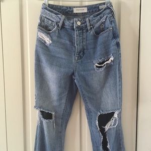 Pacsun button up distressed mom jeans